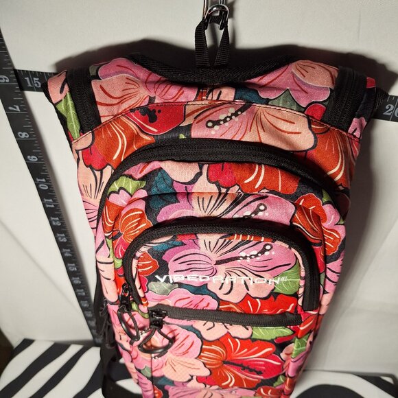 Vibedration Hydration Backpack w/o bladder - pink red floral - USED main image 14